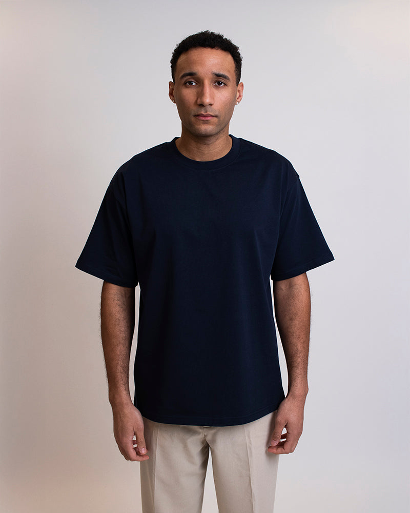 VESPA BOX FIT T-SHIRT - NAVY BLUE