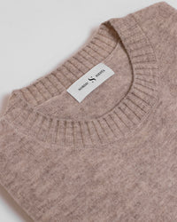 MANAROLA MERINOULD STRIKTRØJE - LIGHT CAMEL