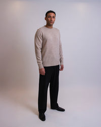 MANAROLA MERINOULD STRIKTRØJE - LIGHT CAMEL