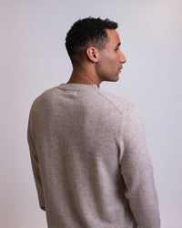 MANAROLA MERINOULD STRIKTRØJE - LIGHT CAMEL