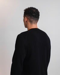 MANAROLA MERINOULD STRIKTRØJE - BLACK