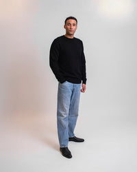 MANAROLA MERINOULD STRIKTRØJE - BLACK