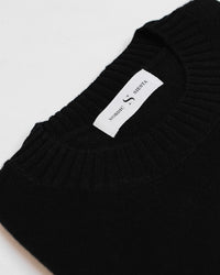 MANAROLA MERINOULD STRIKTRØJE - BLACK