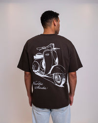 VESPA BOX FIT T-SHIRT - COFFEE